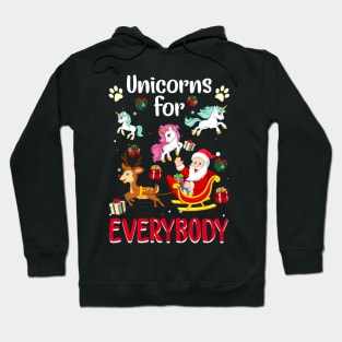 Unicorns For Everybody Christmas For Unicorn Lover Hoodie